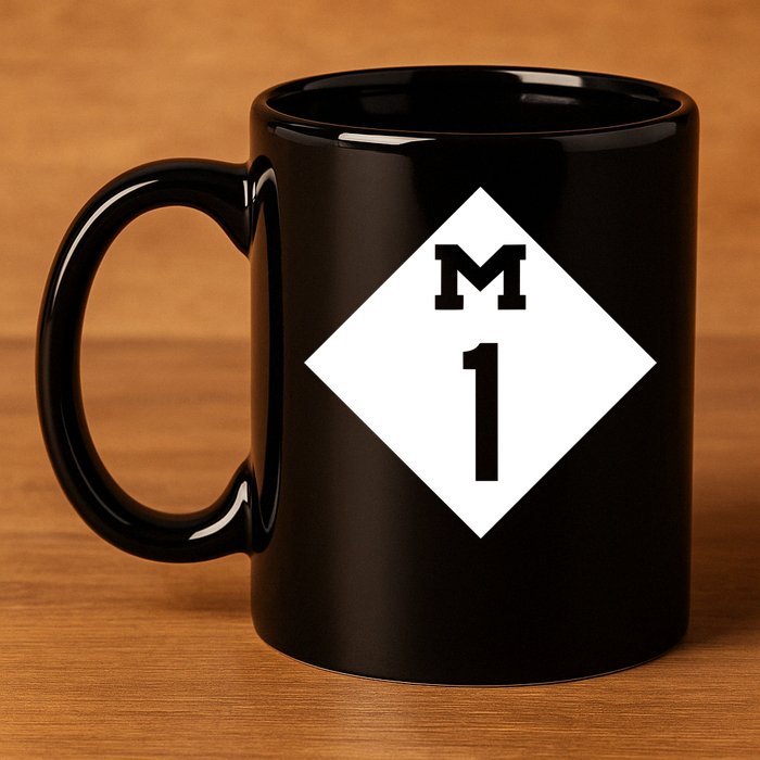 Woodward Ave. M1 Logo 11oz C Handle Ceramic Mug