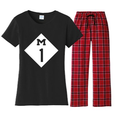 Woodward Ave. M1 Logo Women's Flannel Pajama Set