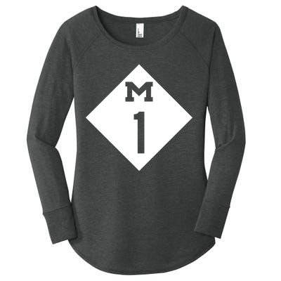 Woodward Ave. M1 Logo Women's Perfect Tri Tunic Long Sleeve Shirt