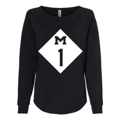 Woodward Ave. M1 Logo Womens California Wash Sweatshirt