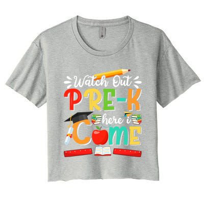 Watch Out PreK Here I Come PreK Gift Women's Crop Top Tee