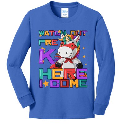 Watch Out PreK Here I Come Teachers And Students Gift Kids Long Sleeve Shirt