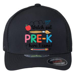 Watch Out PreK Here I Come Team PreK Gift Flexfit Unipanel Trucker Cap