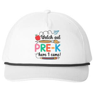 Watch Out PreK Here I Come Team PreK Gift Snapback Five-Panel Rope Hat