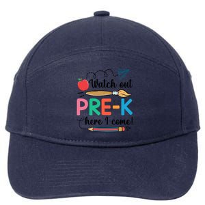 Watch Out PreK Here I Come Team PreK Gift 7-Panel Snapback Hat