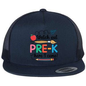 Watch Out PreK Here I Come Team PreK Gift Flat Bill Trucker Hat