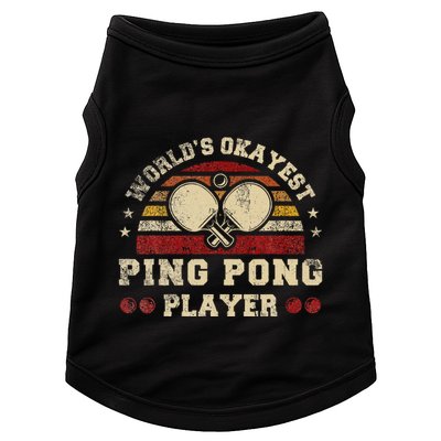 Worlds Okayest Ping Pong Player Retro Ping Pong Doggie Tank