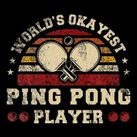 Worlds Okayest Ping Pong Player Retro Ping Pong V-Neck T-Shirt