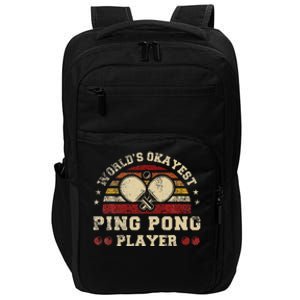 Worlds Okayest Ping Pong Player Retro Ping Pong Impact Tech Backpack