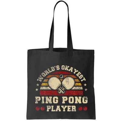 Worlds Okayest Ping Pong Player Retro Ping Pong Bag