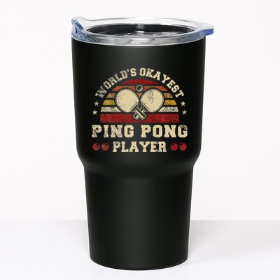 Worlds Okayest Ping Pong Player Retro Ping Pong Tumbler