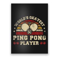 Worlds Okayest Ping Pong Player Retro Ping Pong Poster