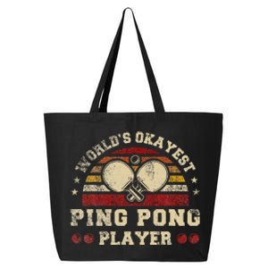 Worlds Okayest Ping Pong Player Retro Ping Pong 25L Jumbo Tote