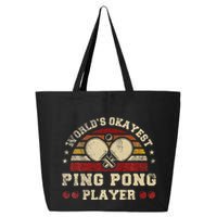 Worlds Okayest Ping Pong Player Retro Ping Pong 25L Jumbo Tote