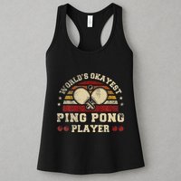 Worlds Okayest Ping Pong Player Retro Ping Pong Womens Tank Top