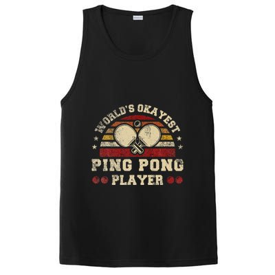 Worlds Okayest Ping Pong Player Retro Ping Pong PosiCharge Competitor Tank