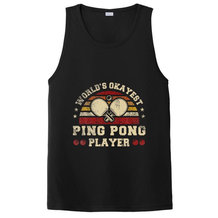 Worlds Okayest Ping Pong Player Retro Ping Pong PosiCharge Competitor Tank