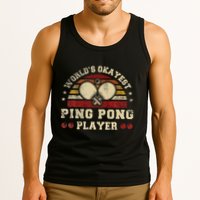 Worlds Okayest Ping Pong Player Retro Ping Pong Tank Top