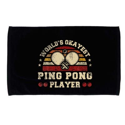 Worlds Okayest Ping Pong Player Retro Ping Pong Microfiber Hand Towel