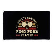 Worlds Okayest Ping Pong Player Retro Ping Pong Microfiber Hand Towel