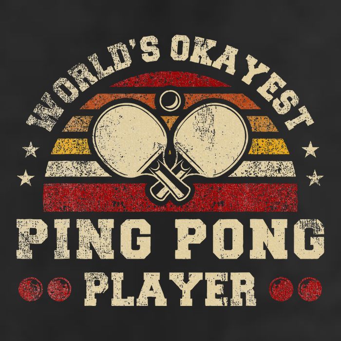 Worlds Okayest Ping Pong Player Retro Ping Pong Microfiber Hand Towel