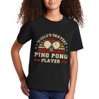 Worlds Okayest Ping Pong Player Retro Ping Pong Kids T-Shirt