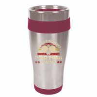 Worlds Okayest Ping Pong Player Retro Ping Pong 16oz Travel Tumbler
