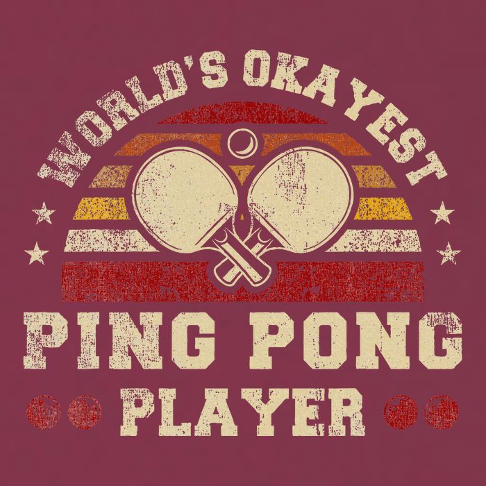 Worlds Okayest Ping Pong Player Retro Ping Pong 16oz Travel Tumbler