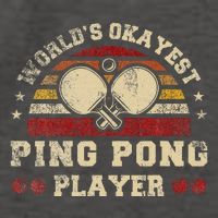 Worlds Okayest Ping Pong Player Retro Ping Pong Vector Backpack