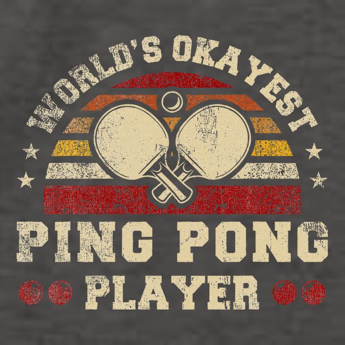 Worlds Okayest Ping Pong Player Retro Ping Pong Vector Backpack