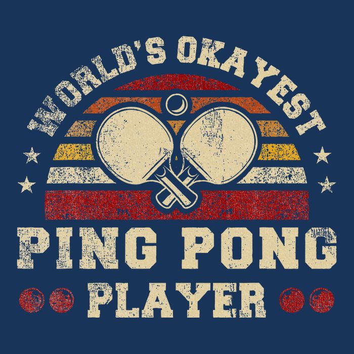 Worlds Okayest Ping Pong Player Retro Ping Pong Infant Baby Jersey Bodysuit