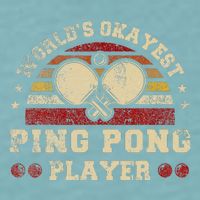 Worlds Okayest Ping Pong Player Retro Ping Pong Sueded Cloud Jersey T-Shirt