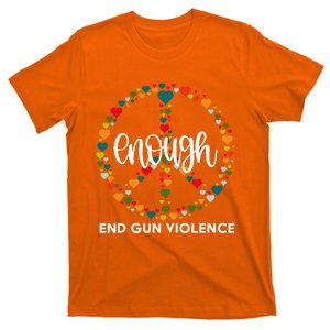 Wear Orange Peace Sign Enough End Gun Violence T-Shirt