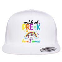 Watch Out PreK Here I Come Pre K Flat Bill Trucker Hat