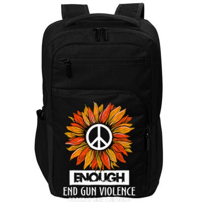 Wear Orange Peace Sunflower Enough End Gun Violence Impact Tech Backpack