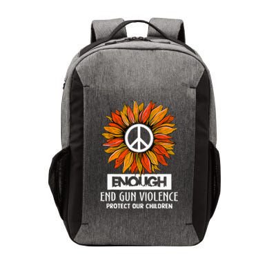 Wear Orange Peace Sunflower Enough End Gun Violence Vector Backpack