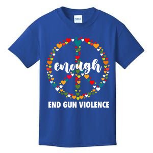 Wear Orange Peace Sign Enough End Gun Violence Kids T-Shirt