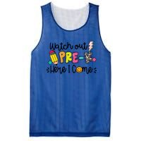 Watch Out PreK Squad Here I Come Happy First Day Of School Funny Gift Mesh Reversible Basketball Jersey Tank