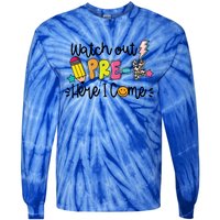 Watch Out PreK Squad Here I Come Happy First Day Of School Funny Gift Tie-Dye Long Sleeve Shirt