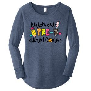 Watch Out PreK Squad Here I Come Happy First Day Of School Funny Gift Women's Perfect Tri Tunic Long Sleeve Shirt