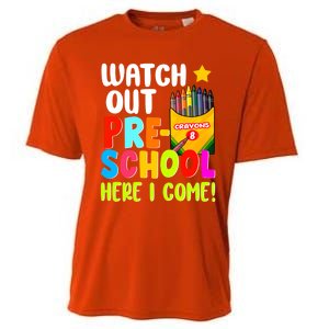 Watch Out PreSchool Here I Come First Day Of School Teacher Funny Gift Cooling Performance Crew T-Shirt