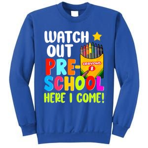 Watch Out PreSchool Here I Come First Day Of School Teacher Funny Gift Sweatshirt