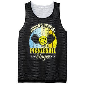 World's Okayest Pickleball Player Mesh Reversible Basketball Jersey Tank