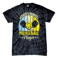 World's Okayest Pickleball Player Tie-Dye T-Shirt