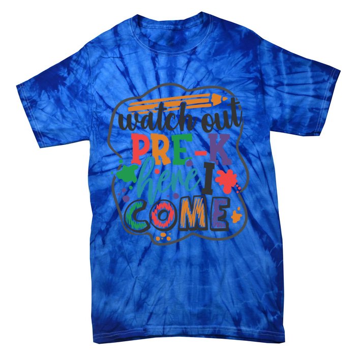 Watch Out Preschool Back To School PreK Squad Gift Tie-Dye T-Shirt