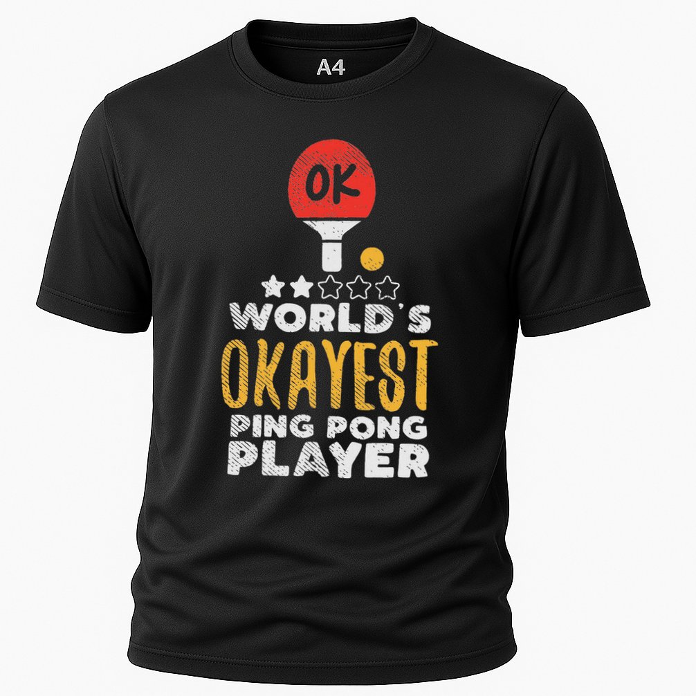 World's Okayest Ping Pong Player Funny Table Tennis Gift Performance Shirt