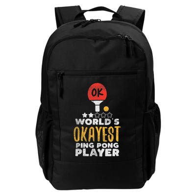 World's Okayest Ping Pong Player Funny Table Tennis Gift Backpack
