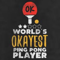 World's Okayest Ping Pong Player Funny Table Tennis Gift 25L Jumbo Tote