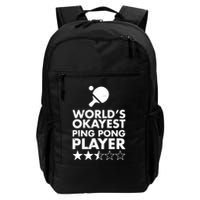 Worlds Okayest Ping Pong Player Trophy Backpack