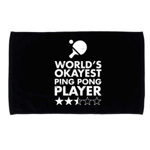 Worlds Okayest Ping Pong Player Trophy Microfiber Hand Towel